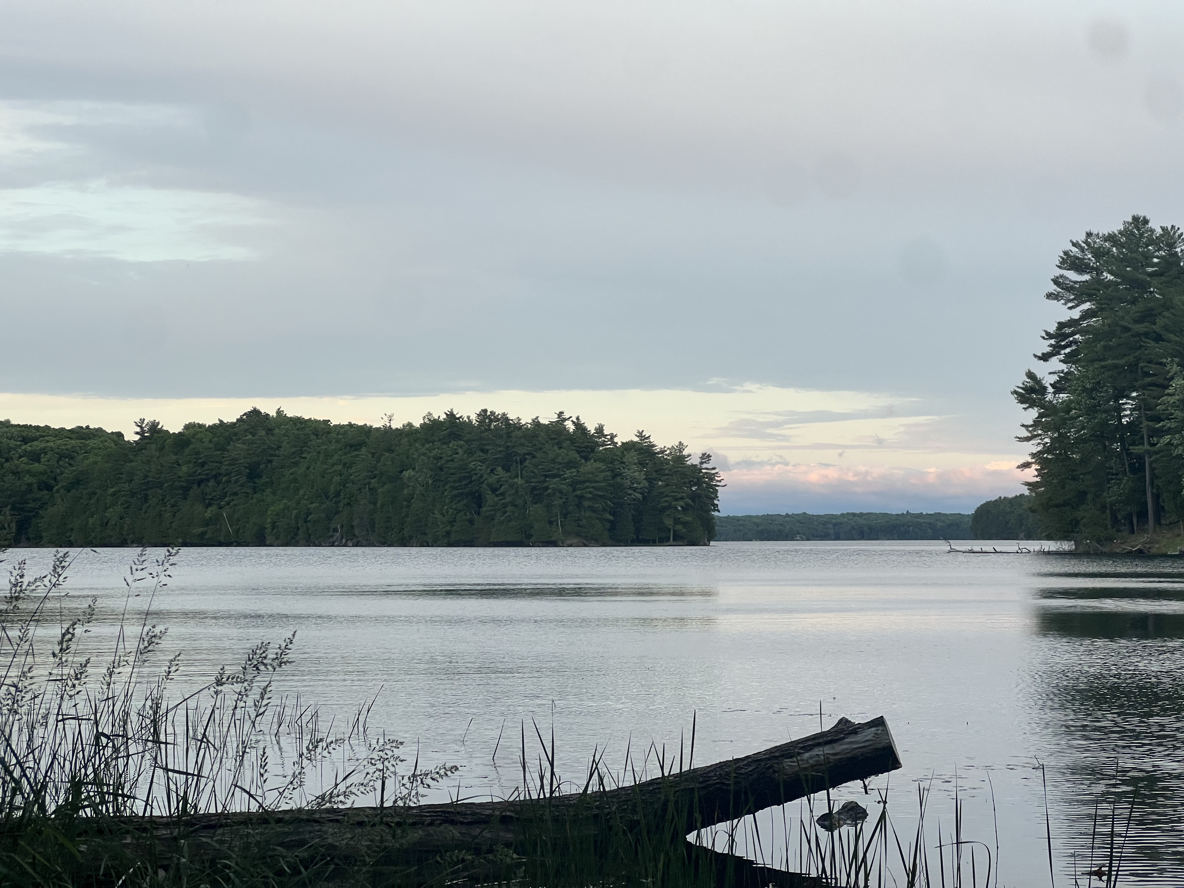 A sunset overlooking a lake