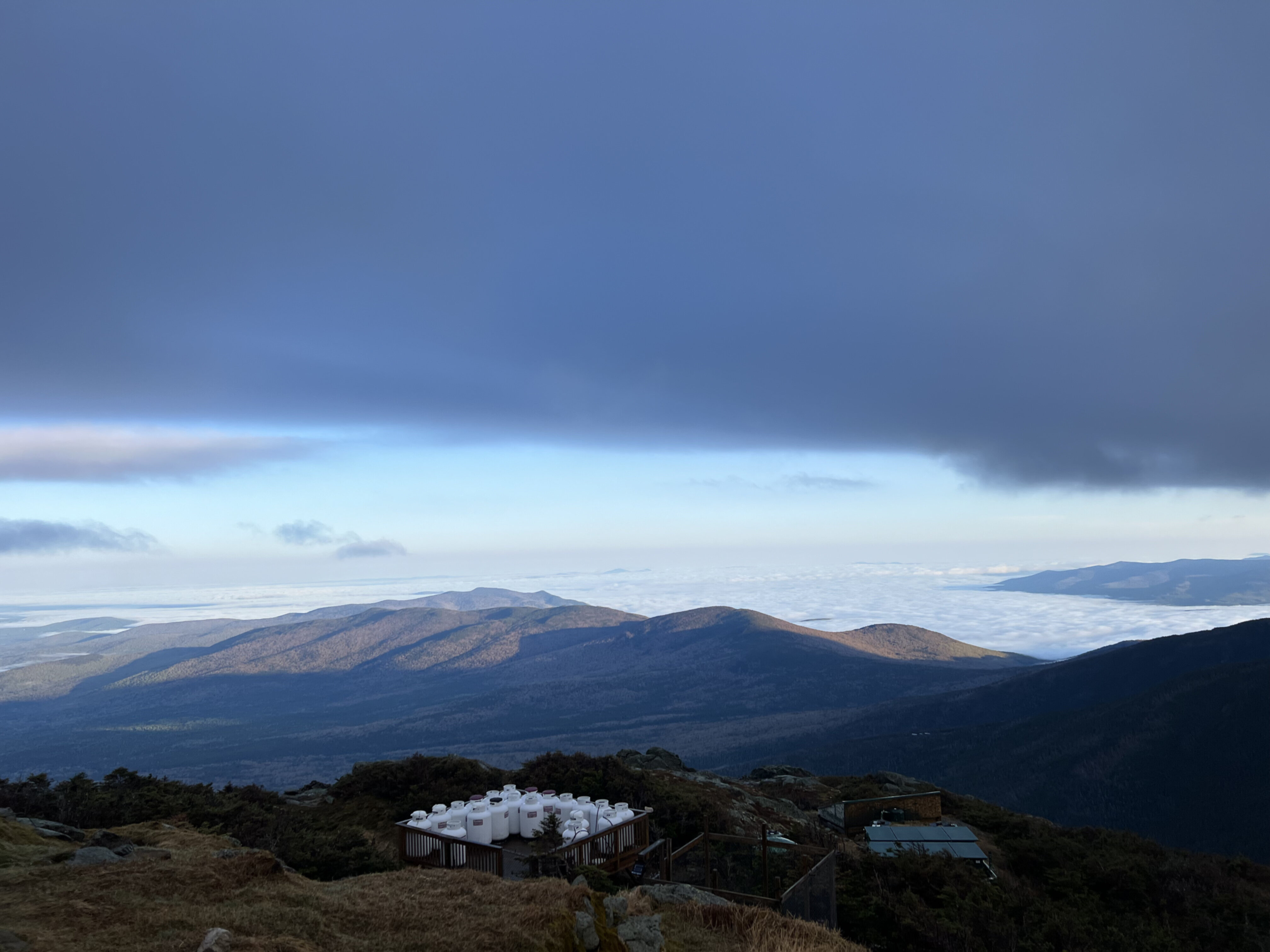 A picture of mountains in the morning