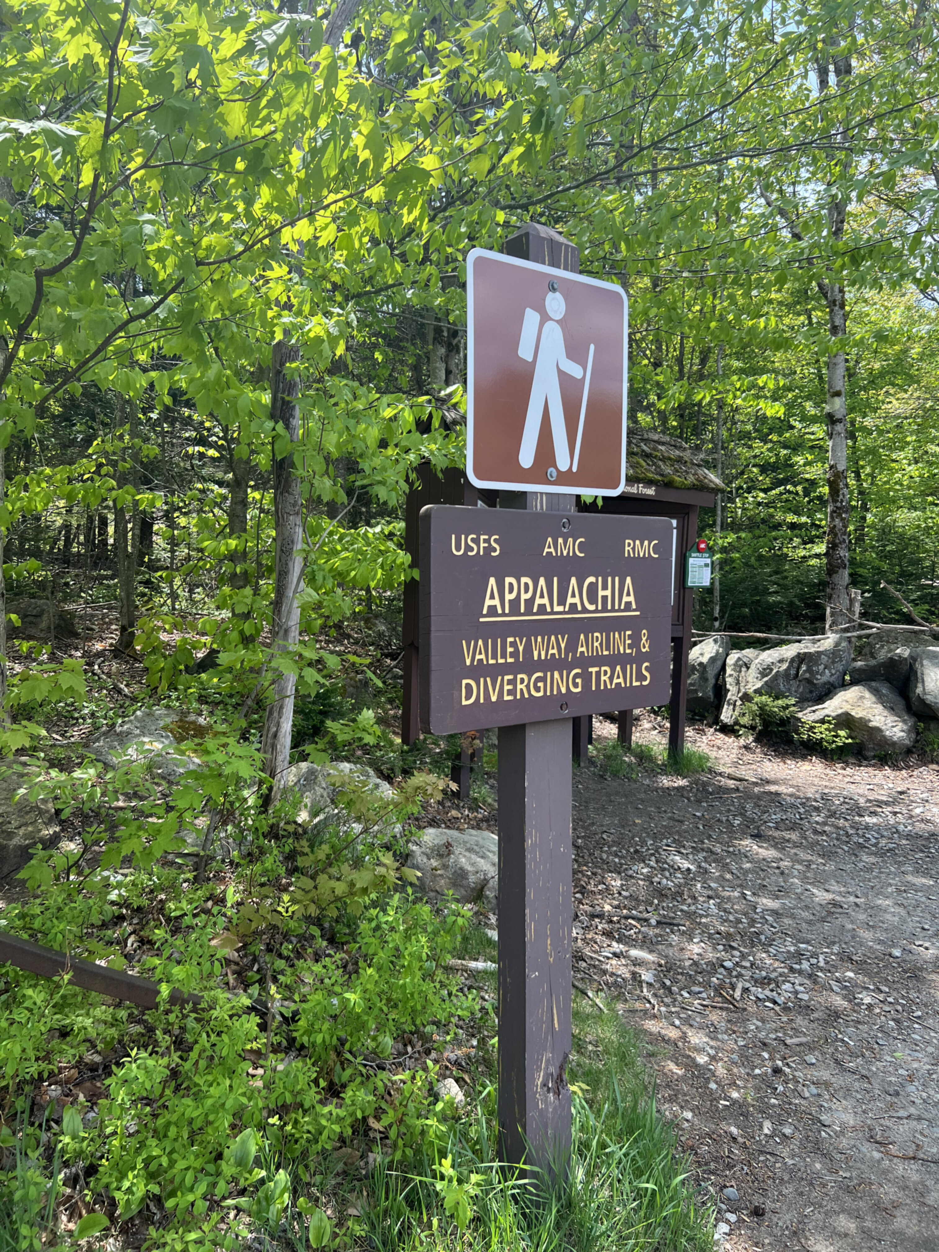 A trail sign