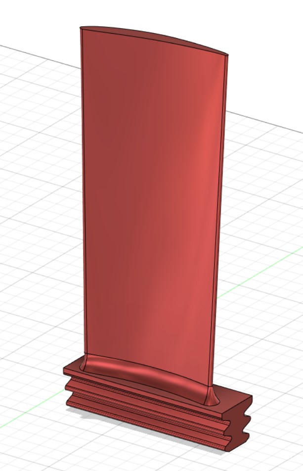 3d model of turbine blade